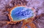 Grand Prismatic Spring at Hot Springs Yellowstone National Park